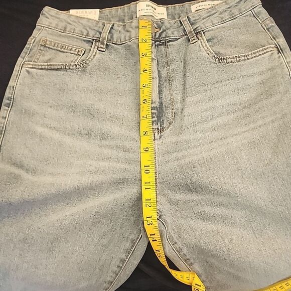 Cotton On blue Stretch Mom Ripped cuffed bottom jeans size 10 NWT - Picture 11 of 12